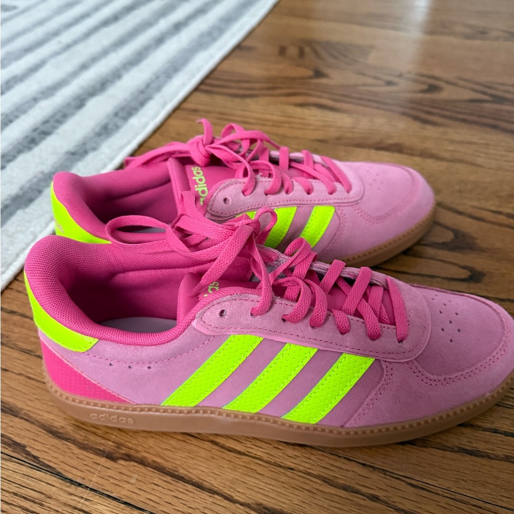 Adidas  Pink and Neon Green Sneakers